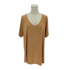 American Eagle Outfitters Soft Sexy V Neck T Shirt Women's Size L G Orange